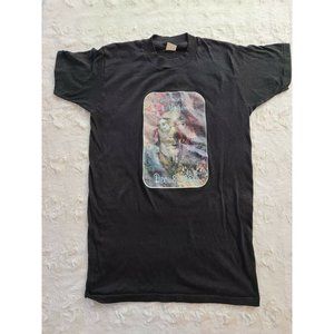 Vintage JOHN LENNON 12/8/1980 Anniversary Black Tee T-Shirt Devknit MEDIUM 38-40